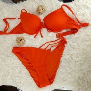 - Victoria Secret New 2pc Bikini Strappy Padded Top